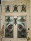 Nice antique stained glass door (there are also several stained glass windows)