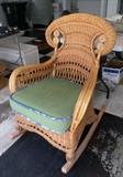 very nice vintage wicker rocking chair