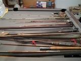 many fishing rods, fly fishing rods, reels still available