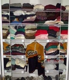 lots & lots of men's clothing, hats, shoes, sweaters, work out clothes, ties and more