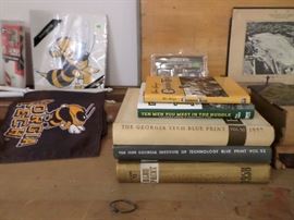 Some of the Vintage GA Tech memorabilia, including 1950's Yearbooks
