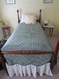 Clore's Furniture walnut twin bed
