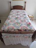 Clore's Furniture walnut twin bed