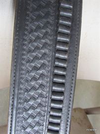 Black leather belt/holster