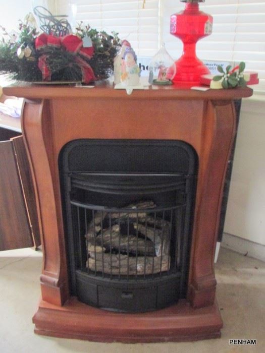 Fireplace works with either propane or natural gas connections. Don't wait until winter to buy you one of these when you can get it at a fantastic price now!