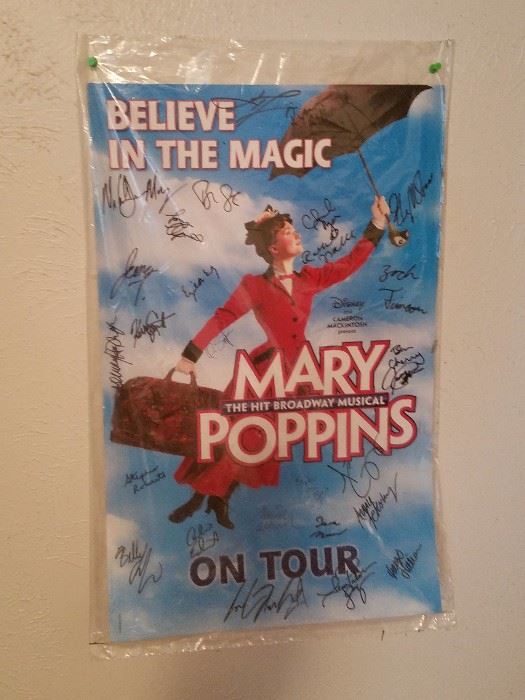 Mary Poppins the hit Broadway musical Believe In The Magic signed poster 