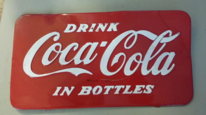Collector Coca-Cola sign (about the size of a license plate)
