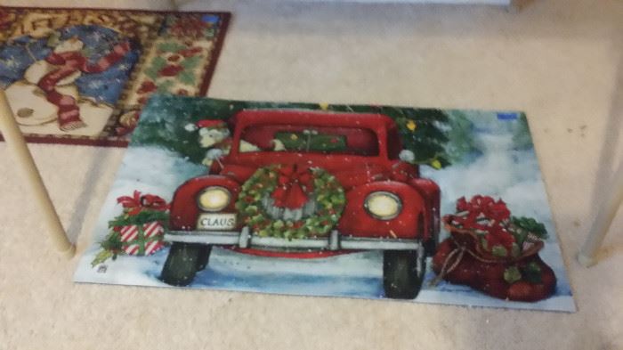 Christmas welcome mat