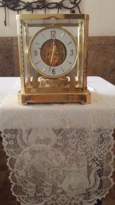 LeCoultre Mantel Clock, serial number indicate s circa 1950 to 1960 .  Vintage and was a retirement gift so is single owner. 