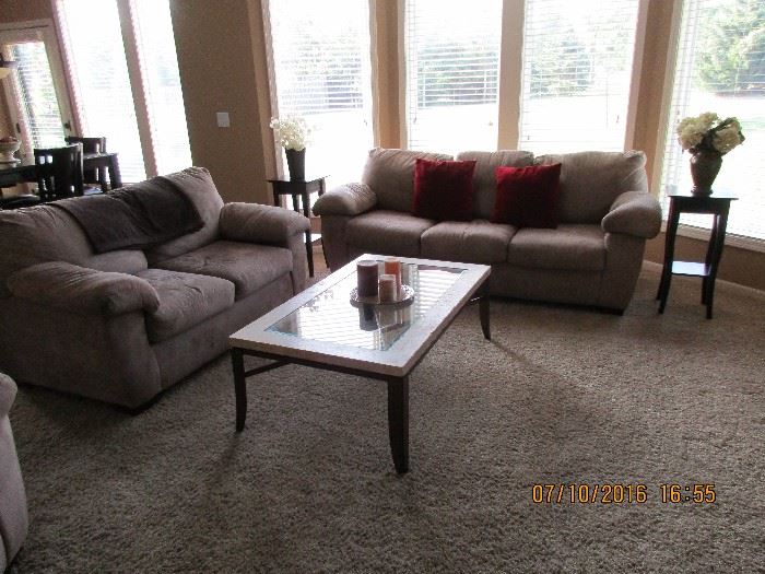 Jasper Sofa, loveseat and chair from JC Penney just professionally cleaned