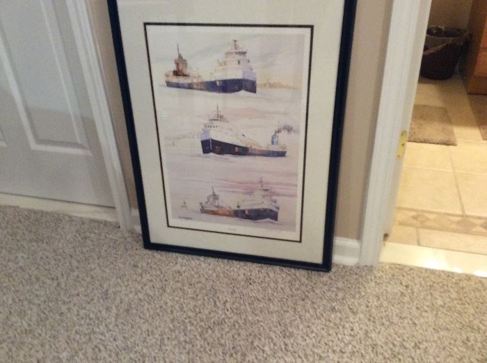 ONE OF MANY SIGNED NAUTICAL PRINTS