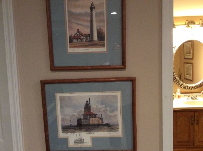 ONE OF MANY SIGNED NAUTICAL PRINTS, THESE HAVE ORIGINAL ARTIST DETAILS