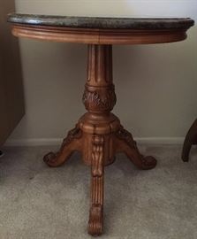 3-Leg Pedestal Table w Granite-likeTop (2)