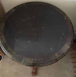 3-Leg Pedestal Table w Granite-likeTop (2)