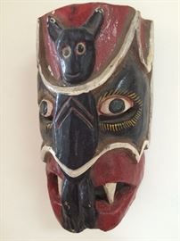 Carved wood African mask