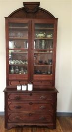 Victorian cabinet filled with interesting treasures
