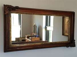Victorian wood framed mirror