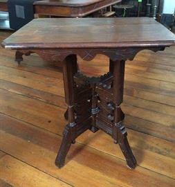 Eastlake parlor table, 28"w x 19.5"L x 29" H