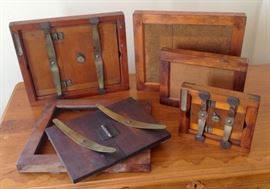 Antique contact printing frames, 8x10 and smaller