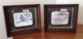 Pair of matching wood frames