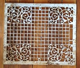 Old metal floor grates, various shapes and sizes available, some made into patio tables