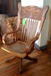 Antique oak Rocking Office Chair