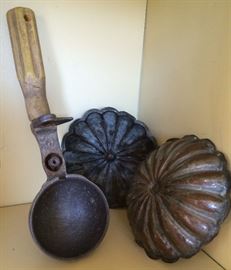 vintage ice cream scoop, aspic forms 