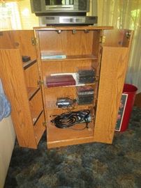 Fold-out media cabinet