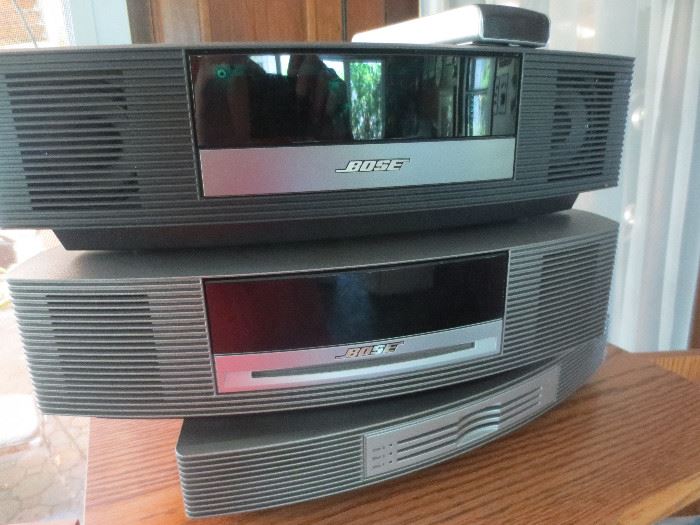One Bose radios and two Bose CD players