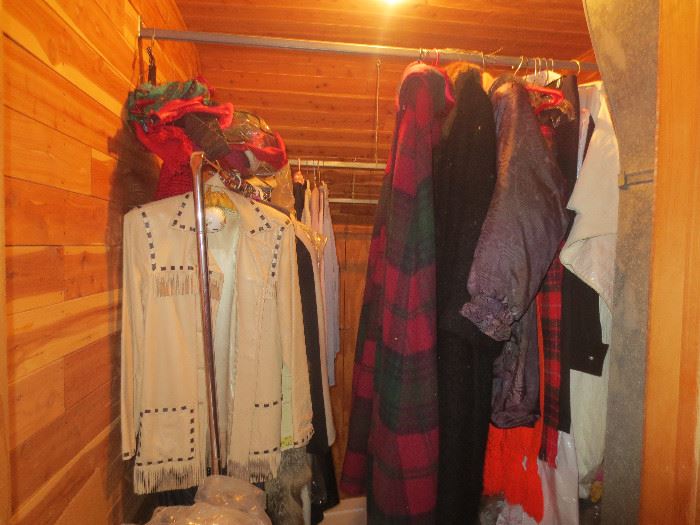 Closet full of clothes