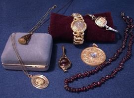 Vintage 10k, 14k and garnet jewelry