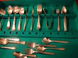 Assorted silver plate and sterling