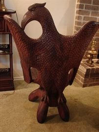 The back of this amazing chair is intricately detailed as is the front.