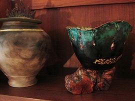 Hand thrown pottery by Donald Wimberly is unique.