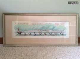 Ducks in a row. Waterclolor