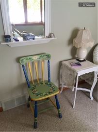 Hand painted chair, Boston