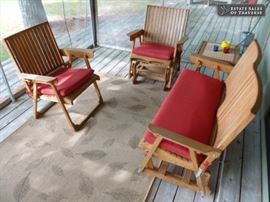Folding deck furniture