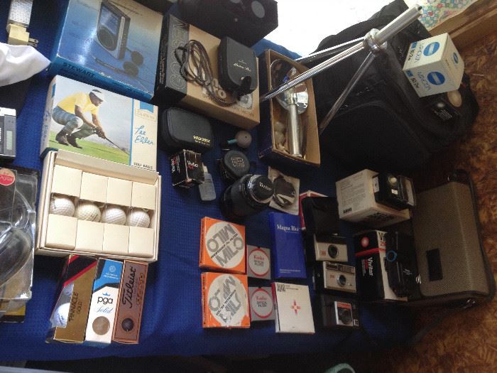 Golf Supplies & Camera Accessories, Vivitar, Minolta, Filters, Light Meters, Vintage Cameras