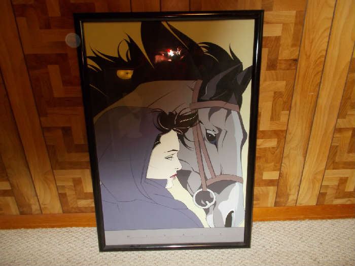 Framed Lady With Horse Print - Mirage Editions - 38.5" Tall; 25.5" Wide