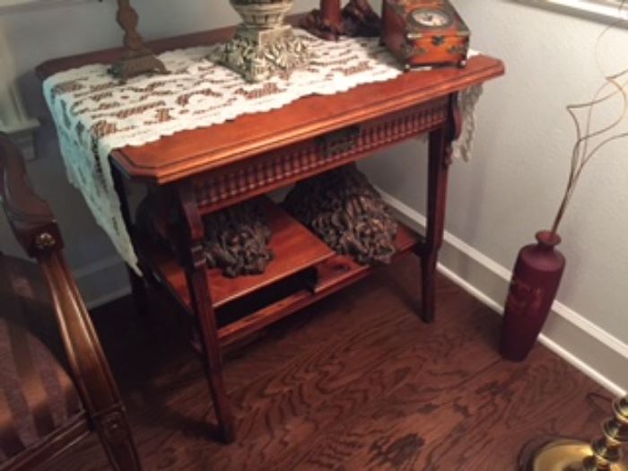 Antique Side table with shelve