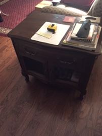 One of two side table / cabinet