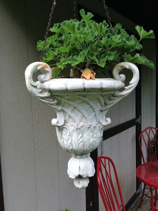 there are a pair of these cool hanging pots