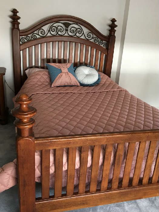 Queen Size Bedframe... full size mattress