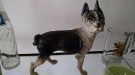 BOSTON TERRIER CAST IRON STATUE