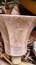 **OUTSTANDING** GEISHA GIRL TORCHIERE SHADE