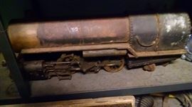 OLD HEAVY METAL TRAIN ENGINE