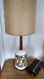 MID-CENTURY MODERN  MOSIAC BEDROOM LAMPS-2