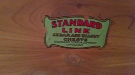 CLOSE-UP... CEDAR CHEST ...STANDARD LINE