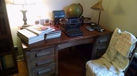 **ANTIQUE** WOODEN DESK