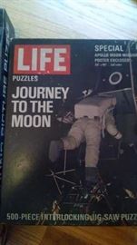 VINTAGE ...LIFE JOURNEY TO THE MOON PUZZLE...NEVER OPENED !!!